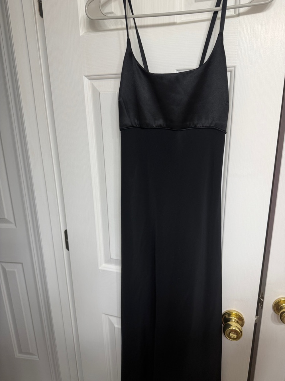 Vintage Jones New York Black Satin Slip Dress - Petite